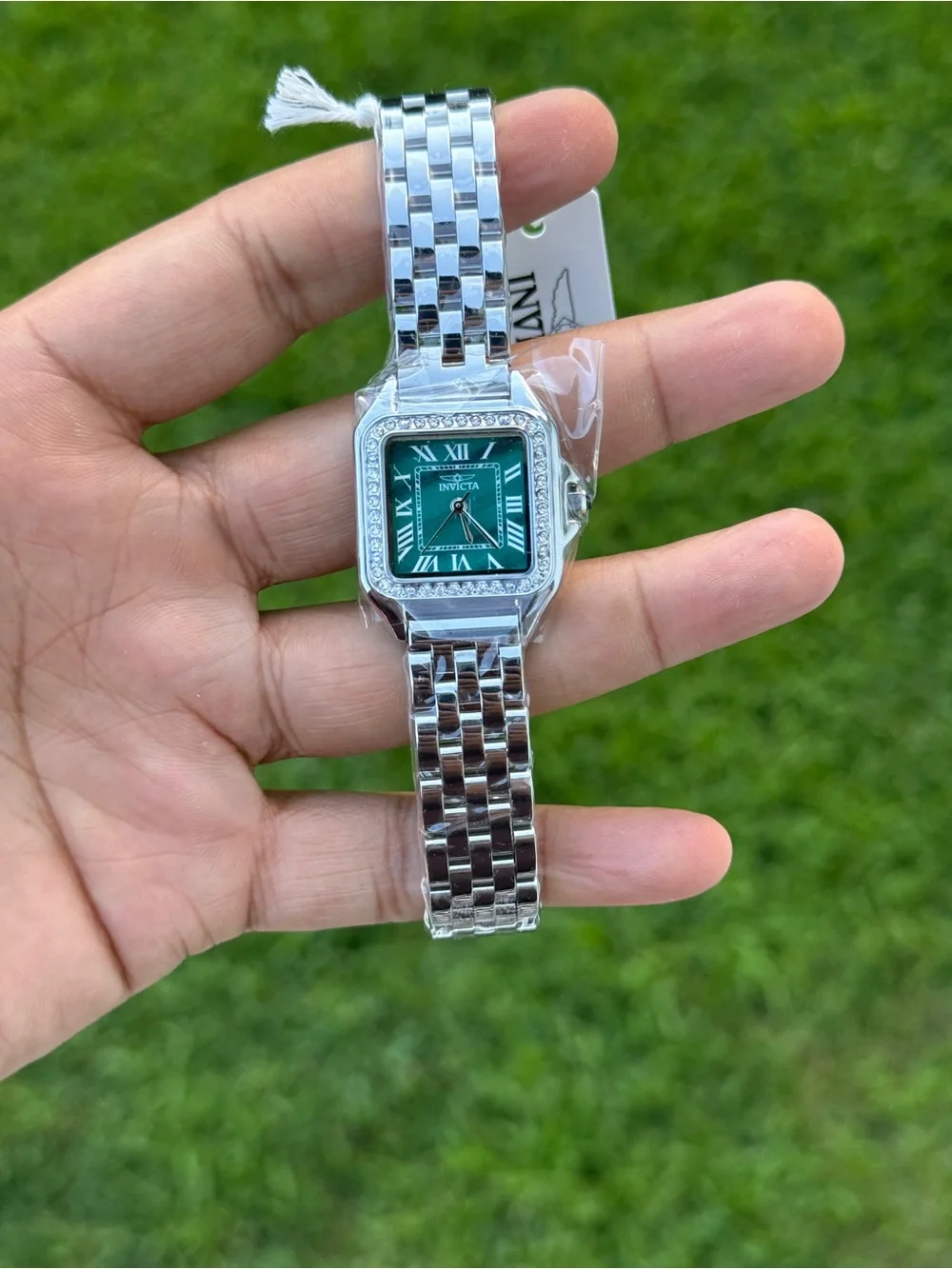 Invicta Celestial green dial with diamond bezel Womens Watch
